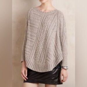 ANTHROPOLOGY Cable Knit Oversize Sweater